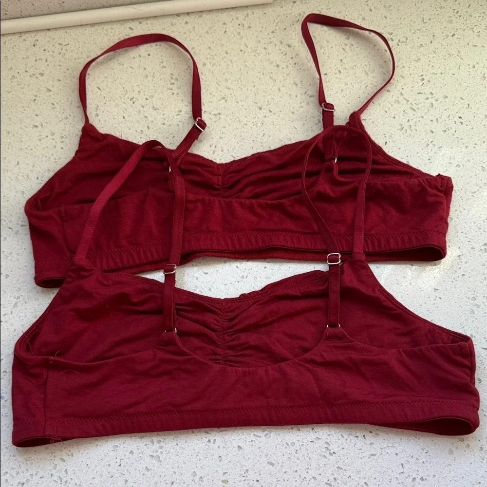 Set Of Two Free People Deep Red Bandeau